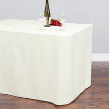 Load image into Gallery viewer, 8 ft. Fitted Polyester Tablecloth Ivory
