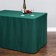 Load image into Gallery viewer, 8 ft. Fitted Polyester Tablecloth Hunter Green
