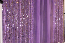 Load image into Gallery viewer, 50 x 120 in. Sheer Sequin Backdrop Draping (5 Colors)
