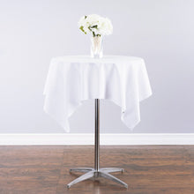 Load image into Gallery viewer, Bargain 54 in. Square Polyester Tablecloth White
