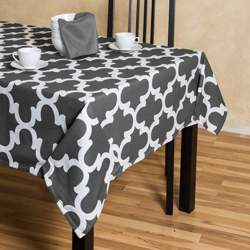 58 X 70 in. Rectangular Trellis Cotton Tablecloth (5 Colors)