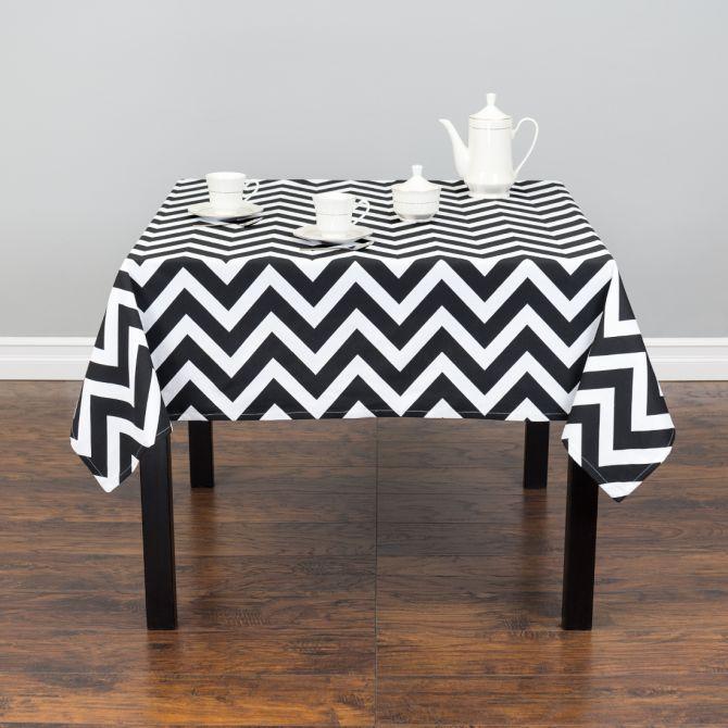 58 X 70 in. Rectangular Chevron Cotton Tablecloth (5 Colors)