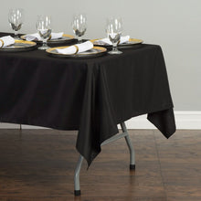 Load image into Gallery viewer, 52 X 112 in. Rectangular Cotton-Feel Tablecloth Black
