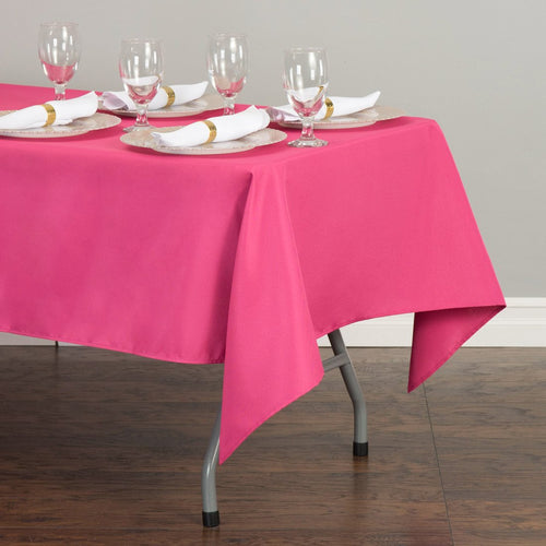 Bargain 60 X 102 In. Rectangular Polyester Tablecloth Fuchsia