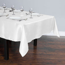 Load image into Gallery viewer, 60 x 102 in. Rectangular Satin Tablecloth White
