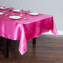 Load image into Gallery viewer, 60 x 102 in. Rectangular Satin Tablecloth Fuchsia
