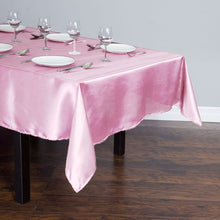 Load image into Gallery viewer, 60 x 102 in. Rectangular Satin Tablecloth Pink
