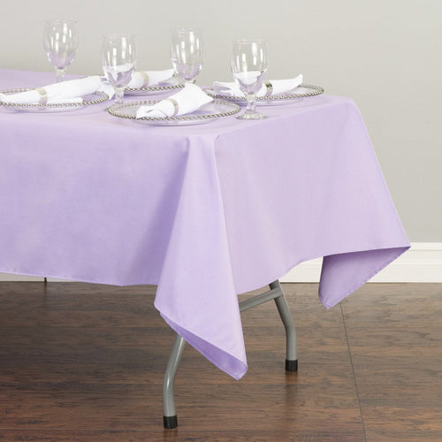 Bargain 60 X 126 In. Rectangular Polyester Tablecloth Lavender