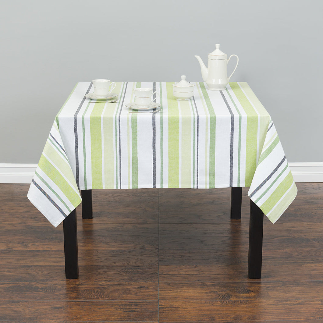 60 in. Square Striped Cotton Tablecloth (2 Patterns)