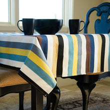 Load image into Gallery viewer, 60 X 90 in. Rectangular Agate Striped Tablecloth
