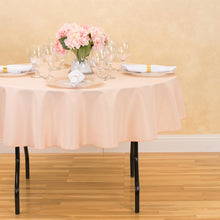 Load image into Gallery viewer, 70 in. Round Polyester Tablecloth Peach
