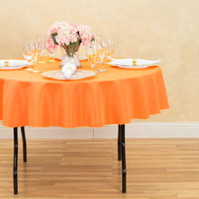 Load image into Gallery viewer, 70 in. Round Polyester Tablecloth Orange
