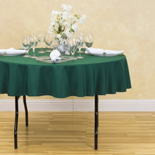 Load image into Gallery viewer, 70 in. Round Polyester Tablecloth Hunter Green
