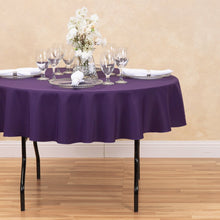 Load image into Gallery viewer, 70 in. Round Polyester Tablecloth Purple
