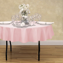 Load image into Gallery viewer, 70 in. Round Polyester Tablecloth Pink
