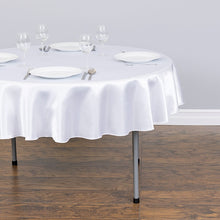 Load image into Gallery viewer, 70 in. Round Satin Tablecloth White
