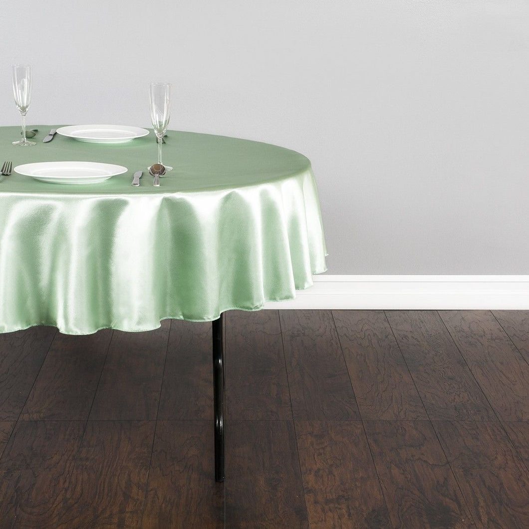 70 in. Round Satin Tablecloth Hemlock