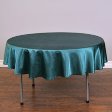 Load image into Gallery viewer, 70 in. Round Satin Tablecloth Hunter Green
