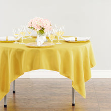 Load image into Gallery viewer, 70 in. Square Polyester Tablecloth Gold
