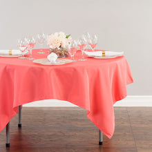 Load image into Gallery viewer, 70 in. Square Polyester Tablecloth Coral
