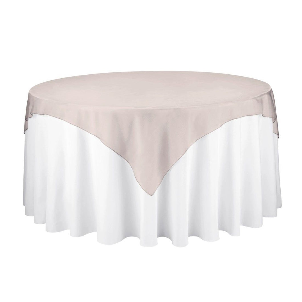 Bargain 60 in. Square Organza Overlay Copper