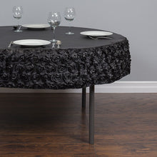 Load image into Gallery viewer, 72 in. Round Rosette Satin Table Cover (12 Colors)
