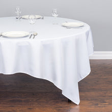 Load image into Gallery viewer, 85 in. Square Polyester Tablecloth White
