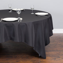 Load image into Gallery viewer, 85 in. Square Polyester Tablecloth Black
