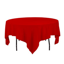 Load image into Gallery viewer, 85 in. Square Polyester Tablecloth Red
