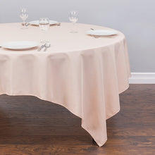 Load image into Gallery viewer, 85 in. Square Polyester Tablecloth Peach
