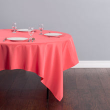 Load image into Gallery viewer, 85 in. Square Polyester Tablecloth Coral
