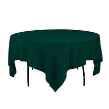 Load image into Gallery viewer, 85 in. Square Polyester Tablecloth Hunter Green
