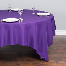 Load image into Gallery viewer, 85 in. Square Polyester Tablecloth Purple
