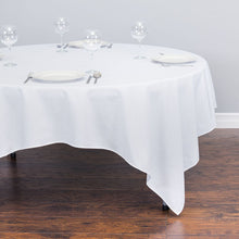 Load image into Gallery viewer, 85 in. Square Cotton-Feel Tablecloth White
