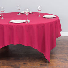 Load image into Gallery viewer, 85 in. Square Cotton-Feel Tablecloth (10 Colors)
