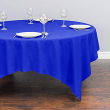 Load image into Gallery viewer, 85 in. Square Cotton-Feel Tablecloth Royal Blue
