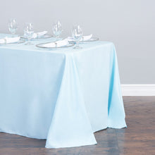 Load image into Gallery viewer, 90 x 132 in. Rectangular Polyester Tablecloth Baby Blue
