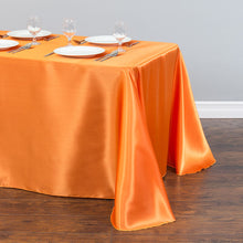 Load image into Gallery viewer, 90 x 156 in. Rectangular Satin Tablecloth Orange
