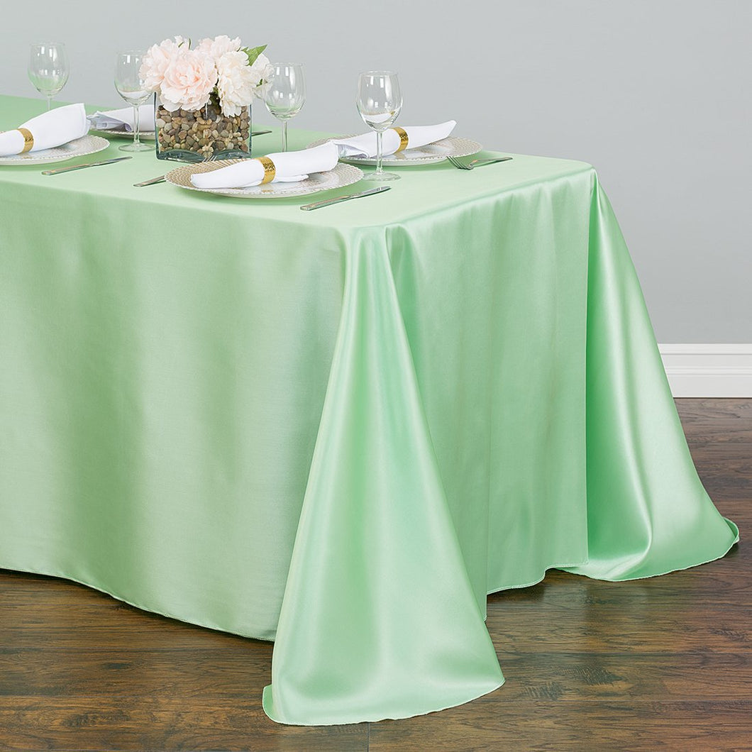 90 X 156 in. Rectangular Satin Tablecloth Hemlock