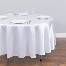 Load image into Gallery viewer, 90 in. Round Satin Tablecloth White
