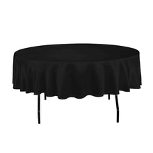 Load image into Gallery viewer, 90 in. Round Satin Tablecloth Black
