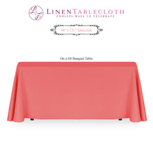 Load image into Gallery viewer, 90 X 132 in. Rectangular with Round Corners Polyester Tablecloth
