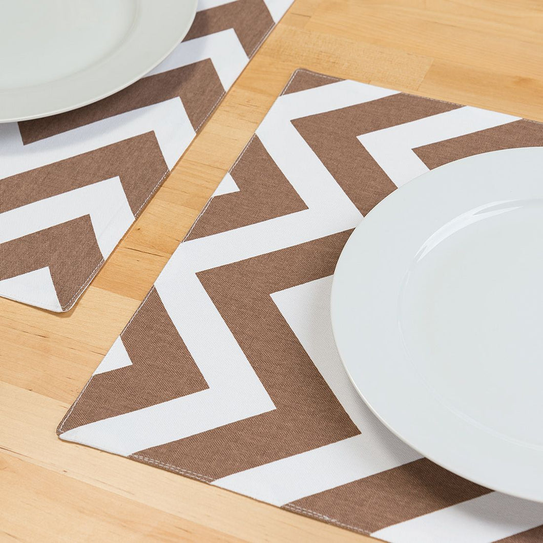 13 X 19 in. Chevron Cotton Placemats 4/Pack (13 Colors)