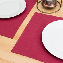 Load image into Gallery viewer, 13 X 19 in. Chambray Cotton Placemats 4/Pack (4 Colors)
