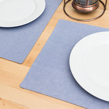 Load image into Gallery viewer, 13 X 19 in. Chambray Cotton Placemats 4/Pack (4 Colors)
