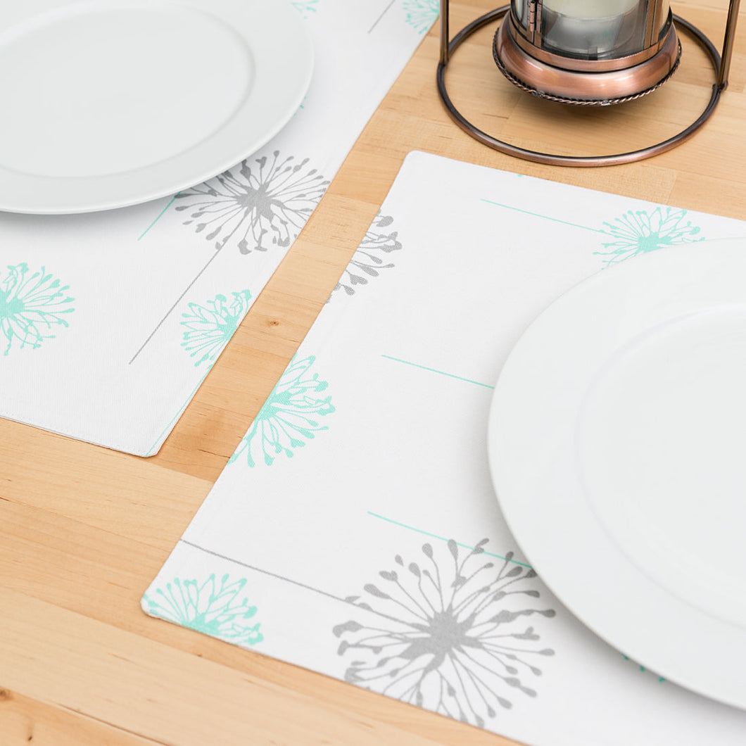 13 X 19 in. Dandelion Cotton Placemats 4/Pack (3 Colors)