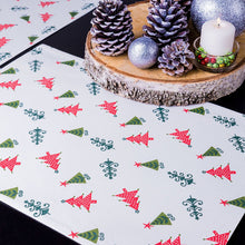 Load image into Gallery viewer, 13 X 19 in. Christmas Holiday Cotton Placemats 4/pack (7 Patterns)
