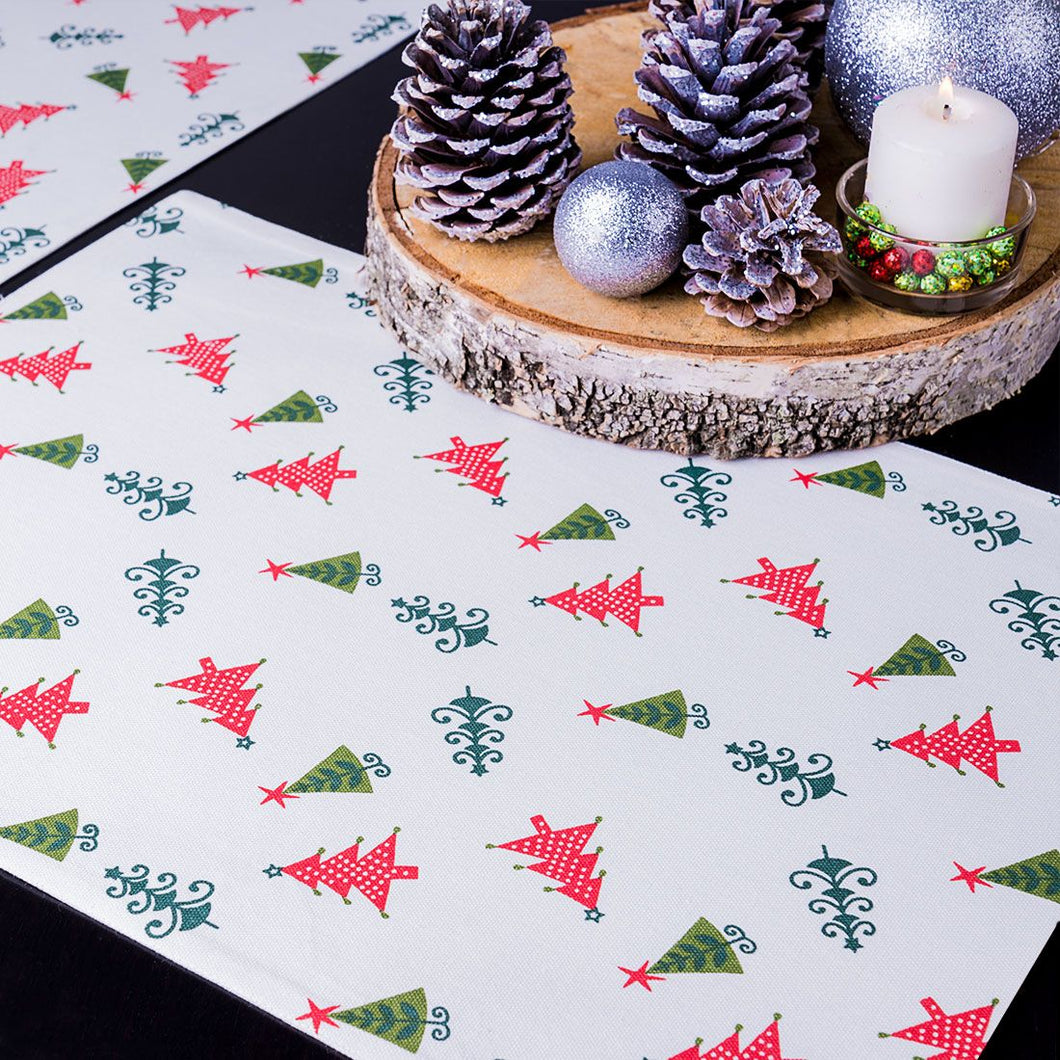 13 X 19 in. Christmas Holiday Cotton Placemats 4/pack (7 Patterns)