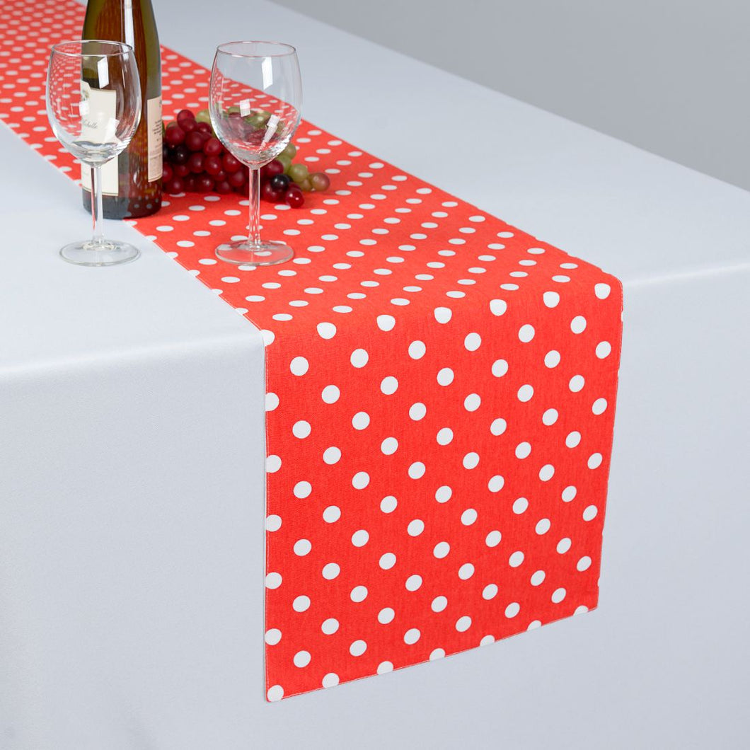 13 X 90 in. White Polka Dots Cotton Table Runner (7 colors)