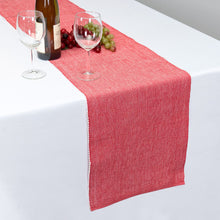 Load image into Gallery viewer, 13 X 90 in. Red Cotton Ribbed Table Runner
